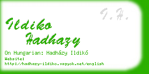 ildiko hadhazy business card