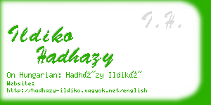 ildiko hadhazy business card